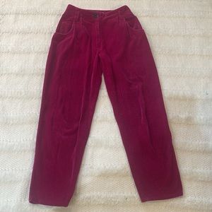 Vintage Izod corduroy pants high waisted 100% cotton bright pink women’s size 4